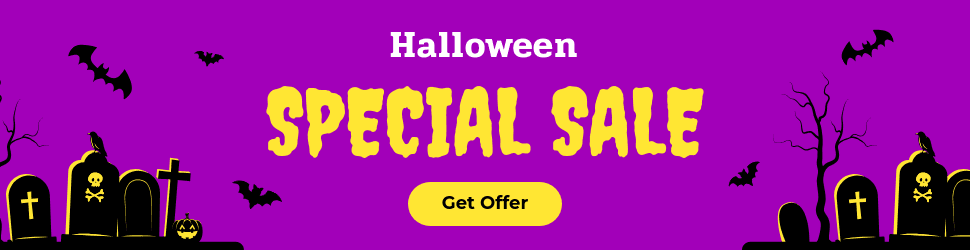 Purple Yellow Halloween Special Sale Billboard