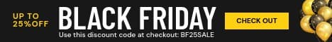 Gold Balloon Black Friday Discount Main Banner