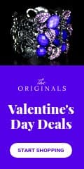 Valentine's Day Blue Jewelry Deals Vertical Banner
