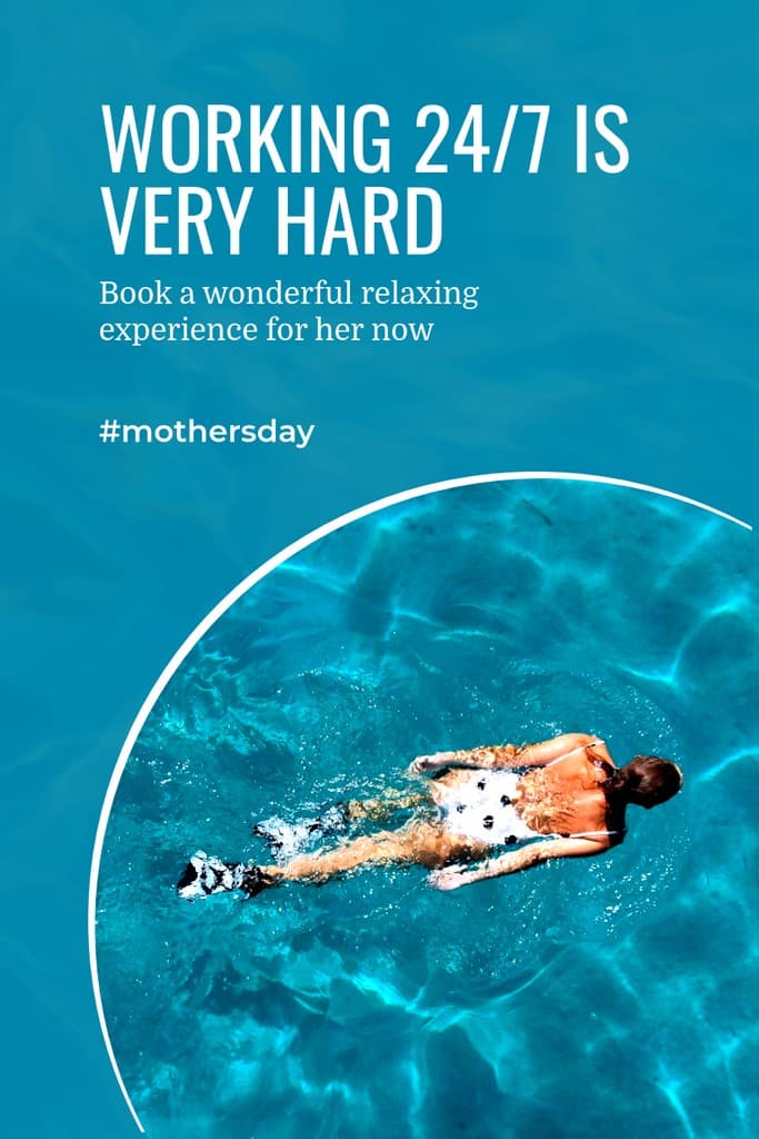 Mother's Day Spa Working as Mom Pinterest Pin Tall