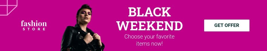 Pink Fashion Black Friday Top Banner