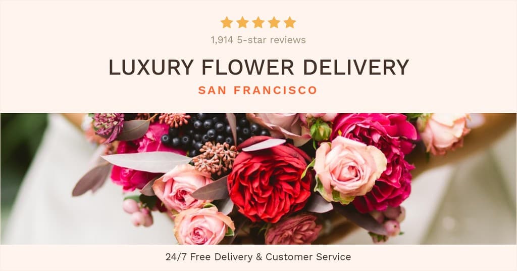 Luxury Flower Delivery Facebook Sponsored Message