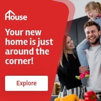 New Family Home Red House Small Square