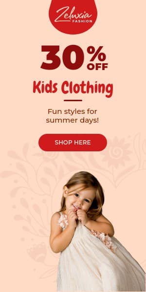 Kids Clothing Summer Days Half Page