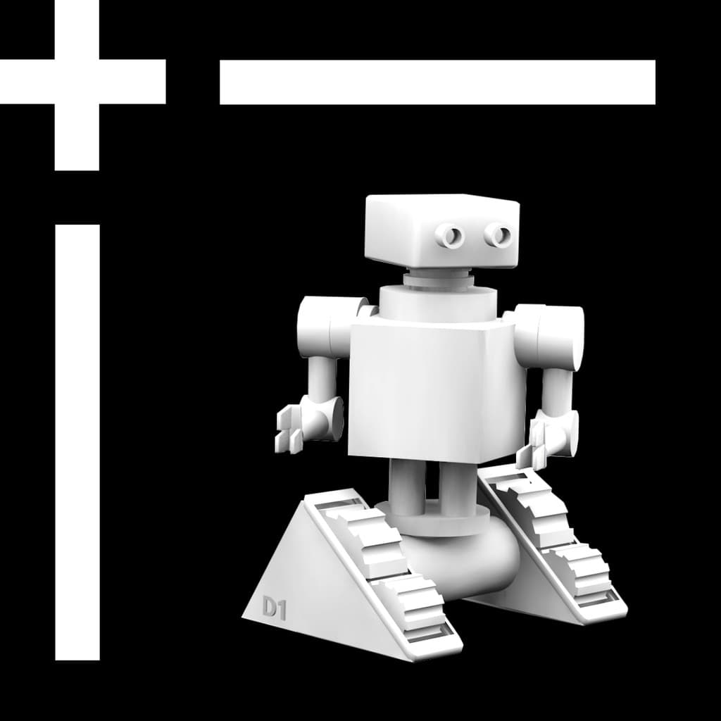 White Lego Robot Software Responsive Square Responsive Square Art