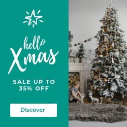 Hello Xmas Christmas Teal Sale Square