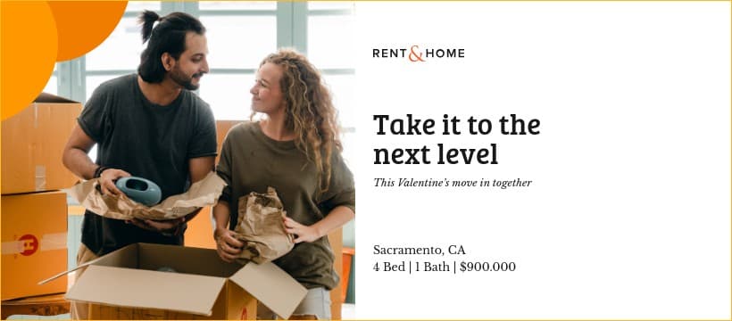 Move in Together This Valentine's Day Facebook Cover