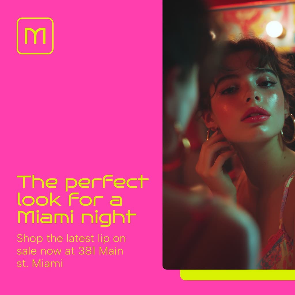 Perfect Miami Night Look Mantix Beauty Products Animated Instagram Post