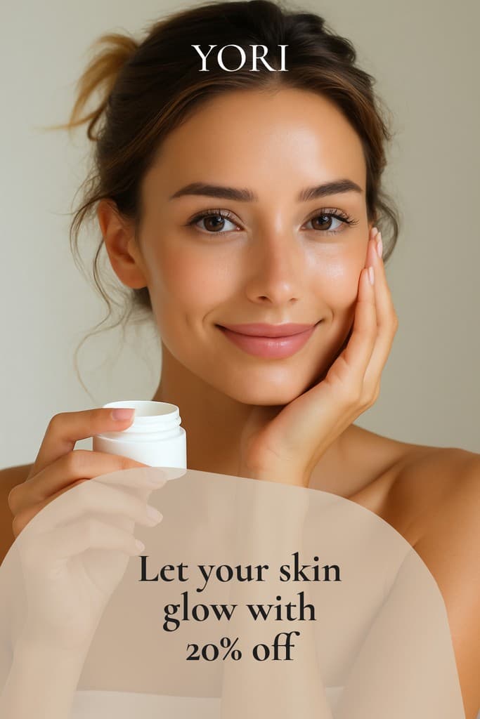 Let Your Skin Glow Yori Beauty Products Animated Pinterest Pin Tall