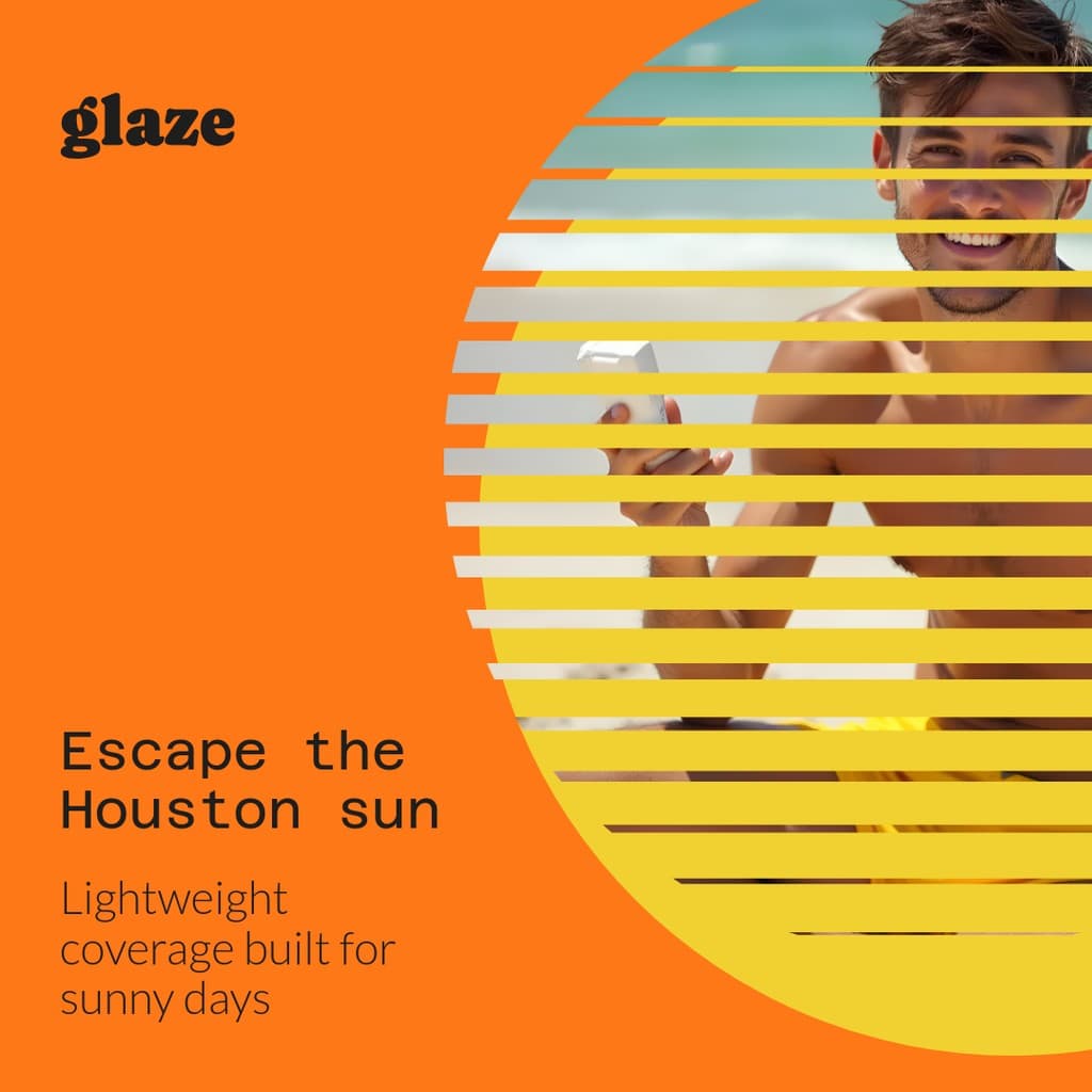 Escape Houston Sun Glaze Skincare Animated Instagram Post