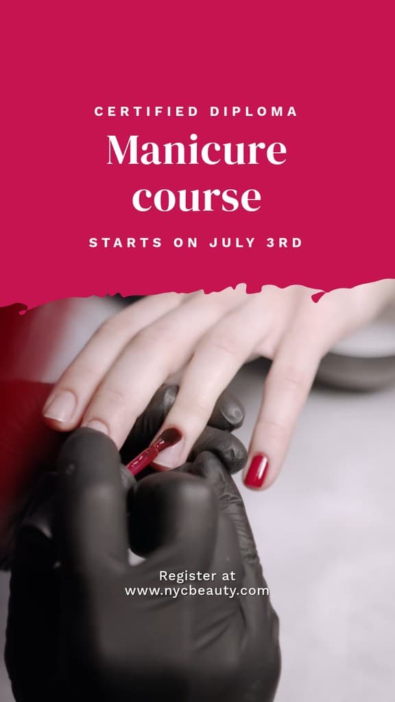 Certified Manicure Beauty Course Video Video Story