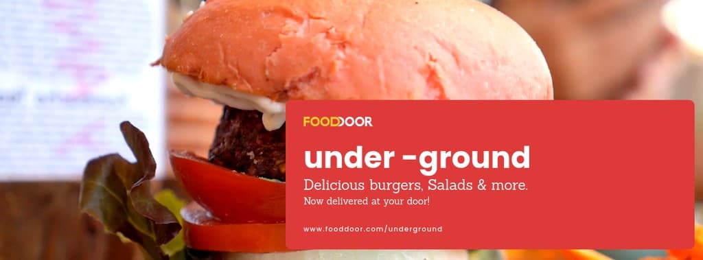 Hamburger Underground Food Video Facebook Video Cover