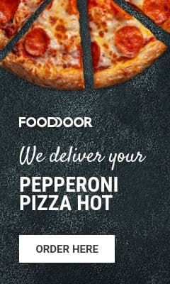 Pepperoni Pizza Delivery FoodDoor Vertical Rectangle