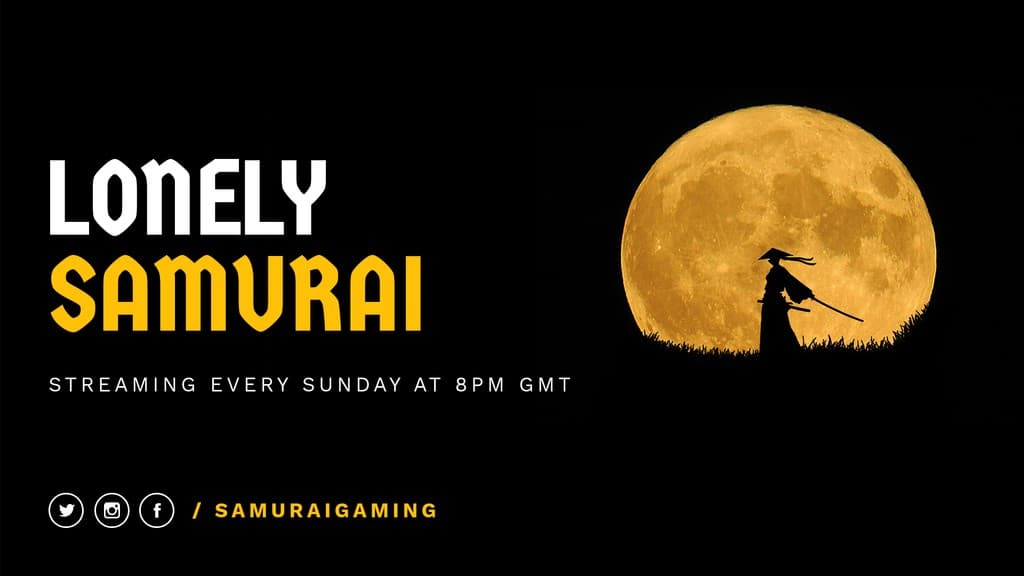 Lonely Samurai Twitch Video Cover Twitch Video Player Banner