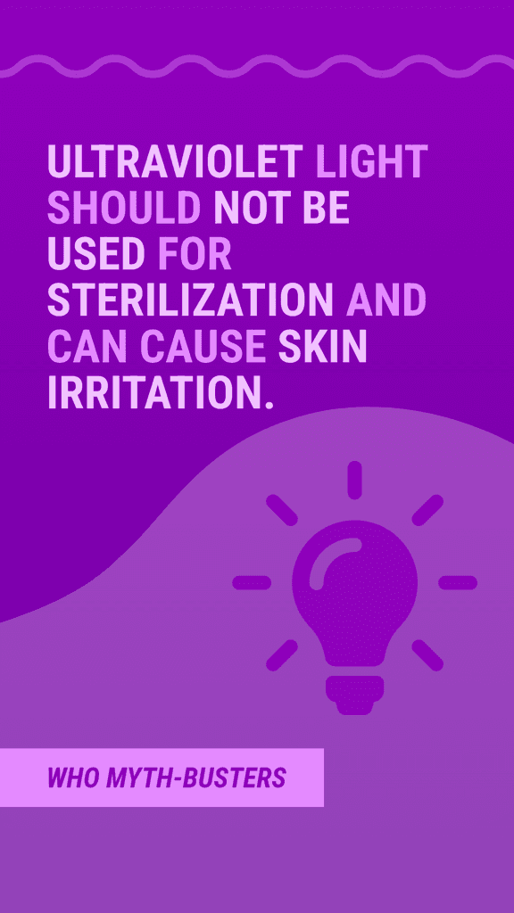 Myth Covid-19 Ultraviolet Light