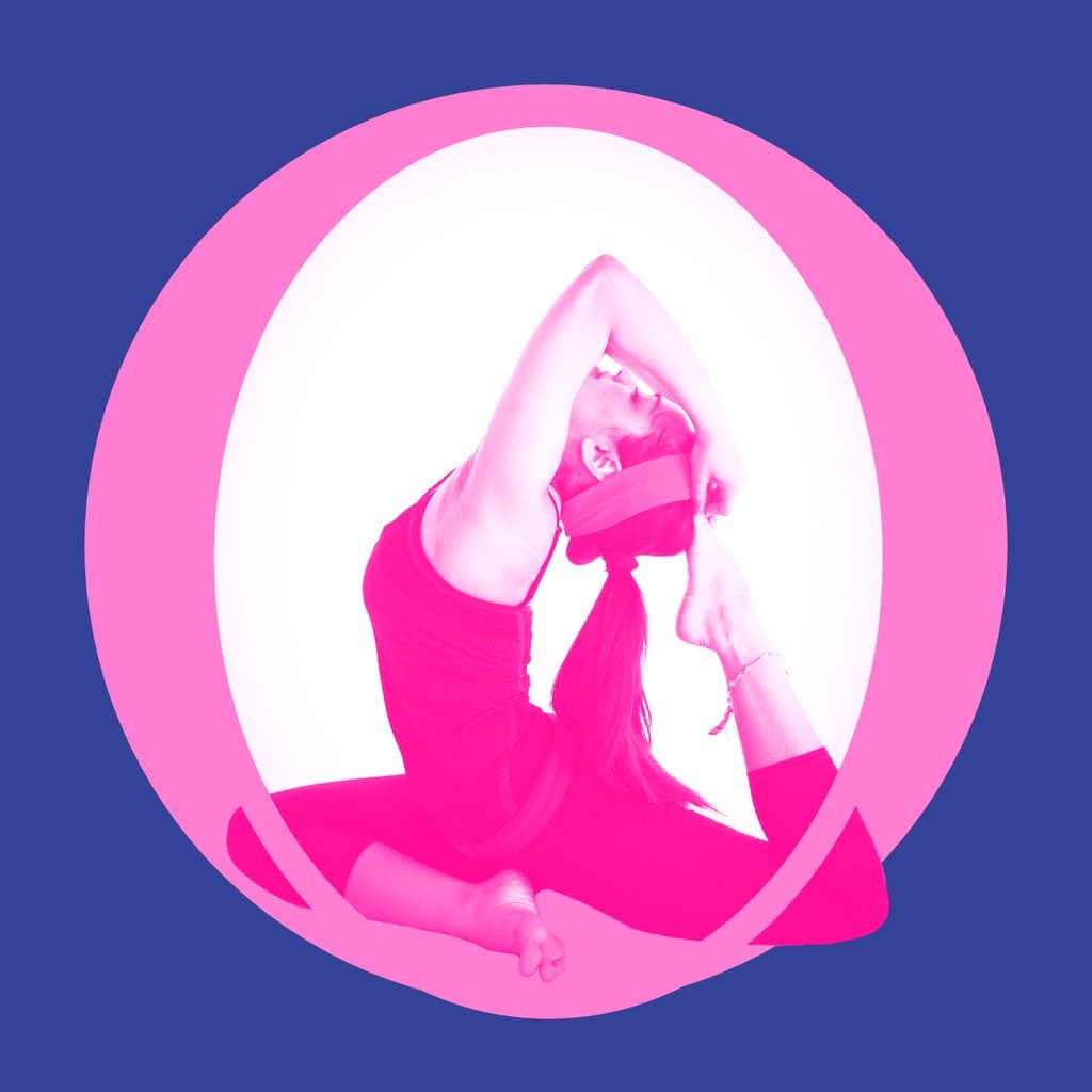 Blue Pink Gymnastics Sport Responsive Square Responsive Square Art