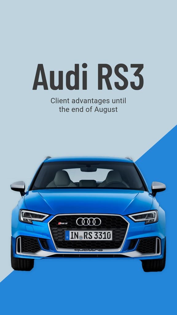 Audi RS3 Client Advantage Car Deals Animated