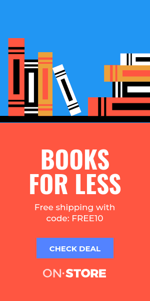 Books for Less and Free Shipping Half Page