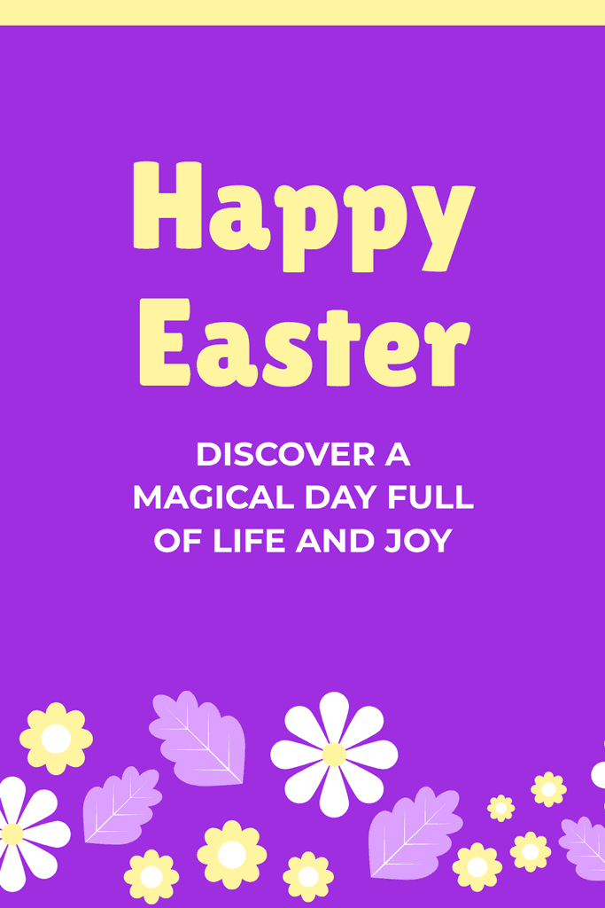 Happy Magical Easter Day Pinterest Pin Tall