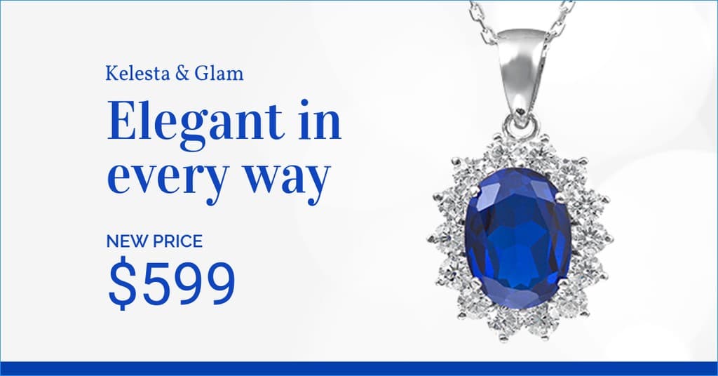 Elegant Sapphire Necklace Facebook Sponsored Message