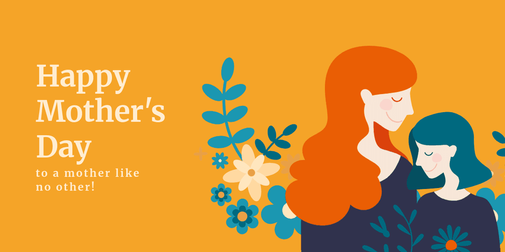 Colorful Happy Mother's Day Illustration