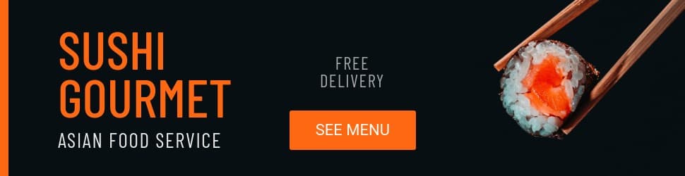 Sushi Gourmet Asian Food Service Billboard