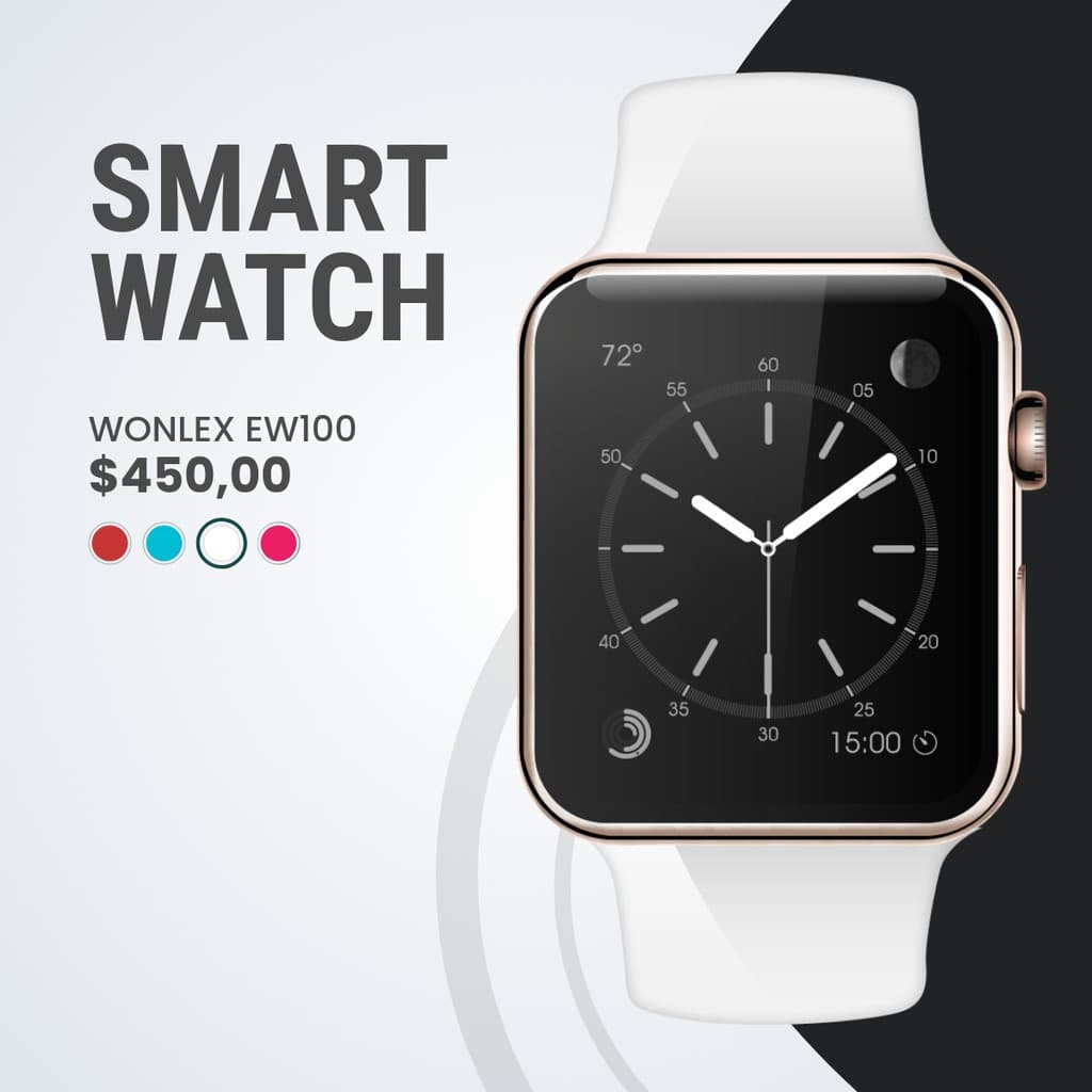 White Wonlex Smart Watch Facebook Square Post