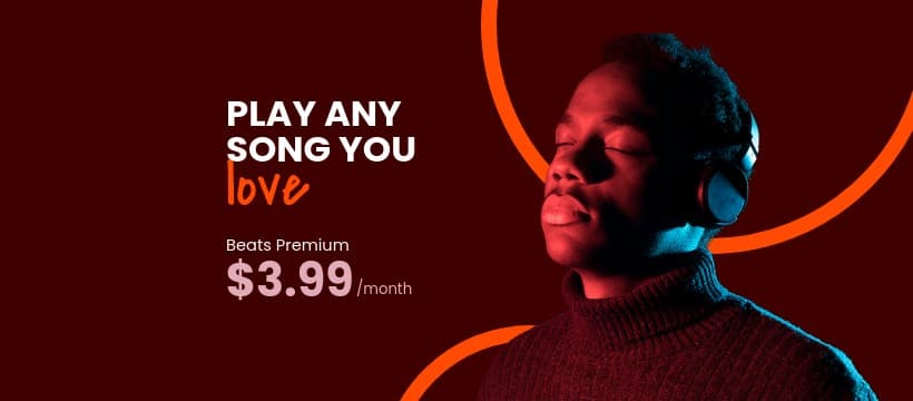 Play Any Song Beats Premium Facebook Cover