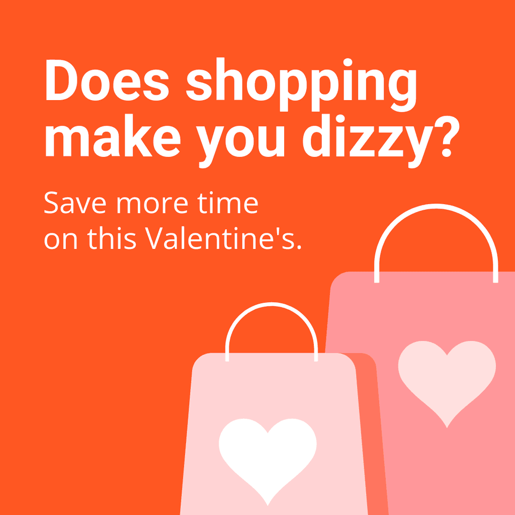 Valentine's Day Dizzy Shopping Instagram Post
