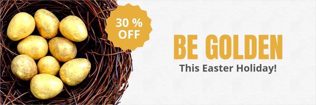 Golden Easter Egg with Promo