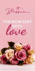 Sent with Love Mother's Day Flowers Vertical Banner