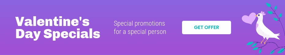 Valentine's Day Dove Specials Top Banner