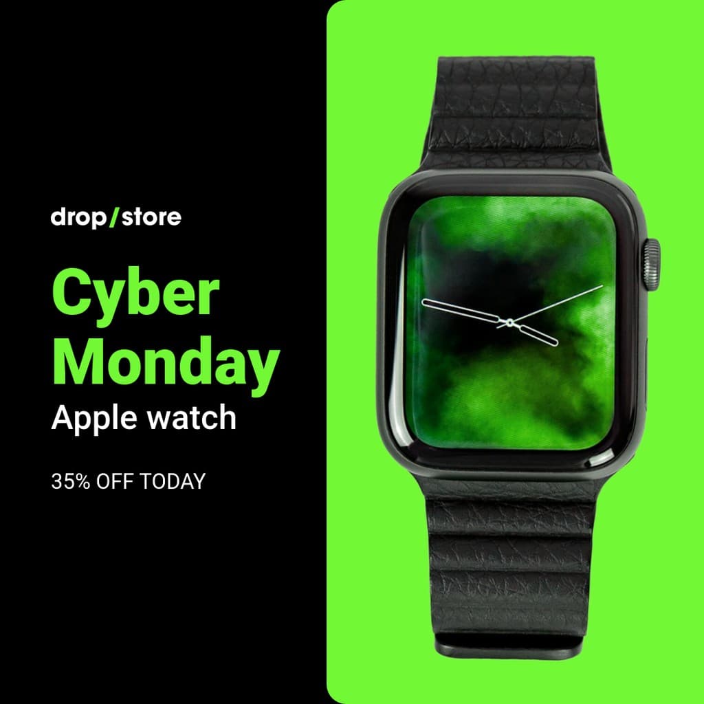 Cyber Monday Green Apple Watch Instagram Post