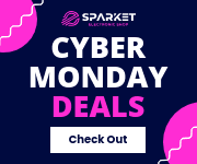 Blue Cyber Monday Pink Deals Small Rectangle