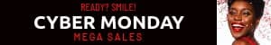 Cyber Monday Take a Smile Shot Mobile Banner