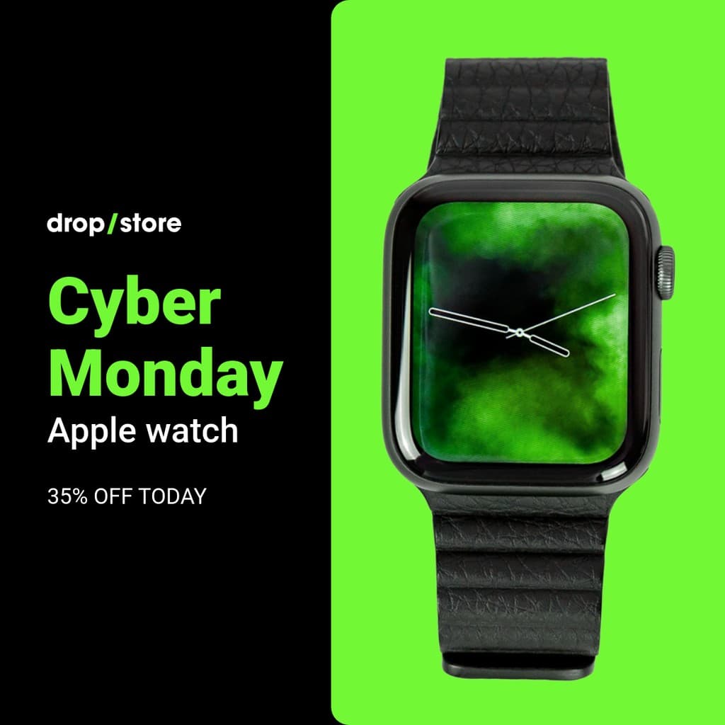 Cyber Monday Green Apple Watch Facebook Square Post