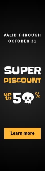 Black Halloween Skull Discount Wide Skyscraper