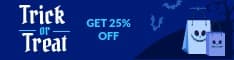 Trick or Treat Halloween Sale Half Banner
