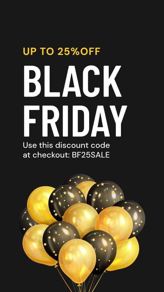 Gold Balloon Black Friday Discount Story