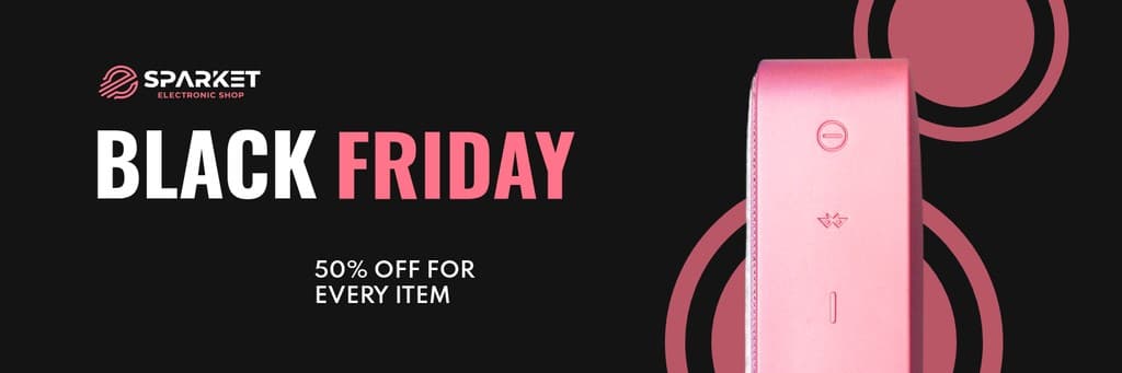 Black Friday Pink Portable Speaker