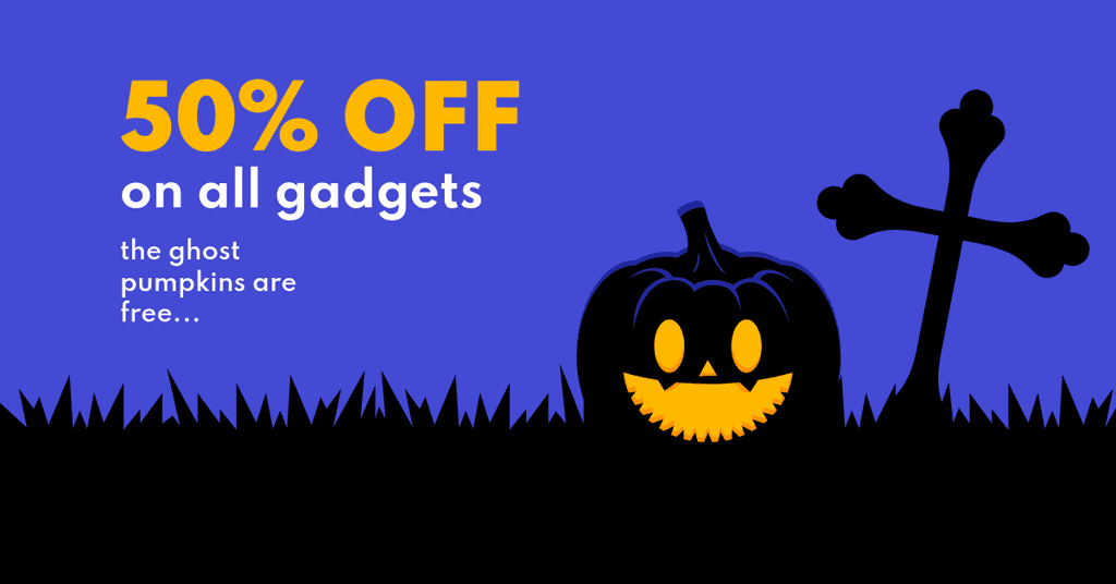 Gadget Sale with Free Ghost Pumpkins Facebook Sponsored Message