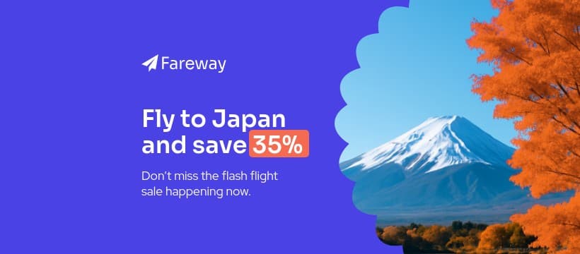 Fly to Japan and Save with Fareway Animated Facebook Cover