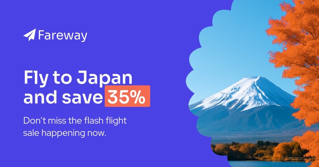 Fly to Japan and Save with Fareway Animated Facebook Sponsored Message
