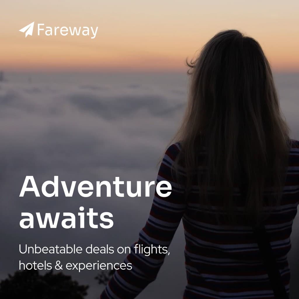 Adventure Awaits Fareway Travel Deal Video Facebook Square Post