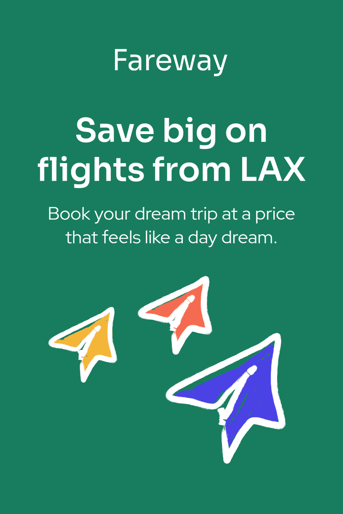 Fareway LAX Discount Flights Travel Offer Animated Pinterest Pin Tall