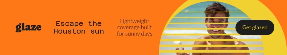 Escape Houston Sun Glaze Skincare Animated Top Banner