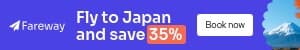 Fly to Japan and Save with Fareway Animated Mobile Banner
