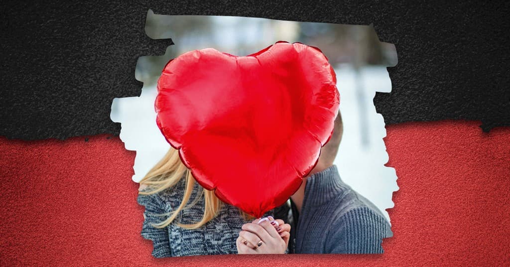 Red Love Balloon Valentine's Day Responsive Landscape Responsive Landscape Art