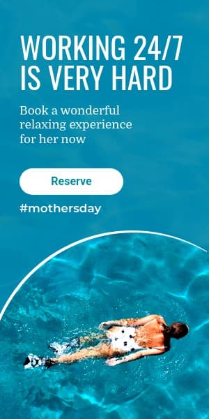 Mother's Day Spa Working as Mom Half Page