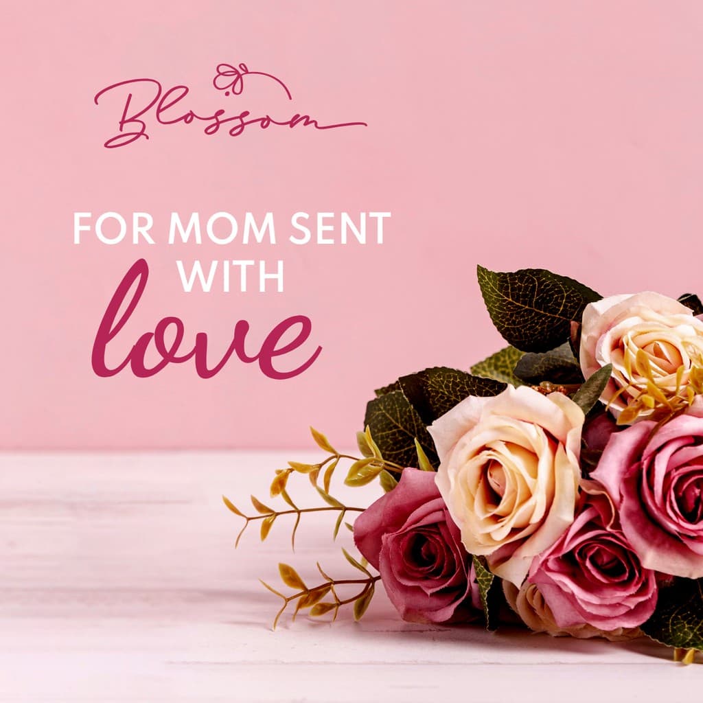 Sent with Love Mother's Day Flowers Facebook Square Post